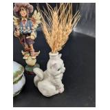Angel, Cat Vase, Pottery Vase & Decor Mixed Lot