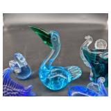 Mantorp Sweden & Kosta Glass Animal Figurines Mixed Lot