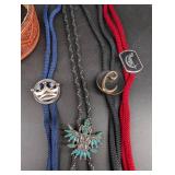 Western Leather Belt & Bolo Tie Mixed Lot