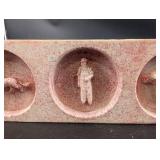 Decorative Relief Block With Three Figural Medallions
