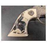 Vintage Texan Jr Cap Gun Revolver With Faux Ivory Grips
