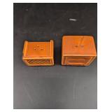 Vintage Japanese Ceramic Tv-style Shaker Pair