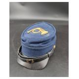 Military Style Blue Wool Cap Size Large