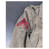 Military Wool Service Jacket With Chevrons