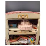 Vintage Toy Refrigerator Playset