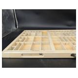 Vintage Wooden Compartment Organizer Tray