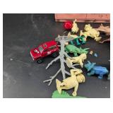 Vintage Pretty Maid Toy Stove Mixed Lot With Dinosaur Figures
