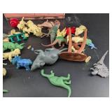 Vintage Pretty Maid Toy Stove Mixed Lot With Dinosaur Figures