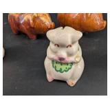 Vintage Ceramic Pig Figurines and Banks (Lot of 9)