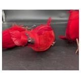 Cardinal Bird Figurine Ornaments (Lot of 5)