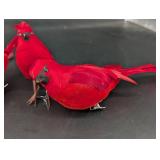 Cardinal Bird Figurine Ornaments (Lot of 5)