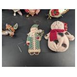 Christmas Ornament Mixed Lot Fish Rabbit Clown Snowman Angel