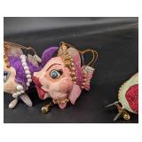Christmas Ornament Mixed Lot Fish Rabbit Clown Snowman Angel