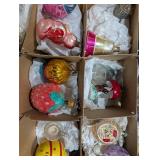 Vintage Glass Christmas Ornaments Assortment (Lot of 40)