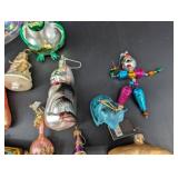 Glass Christmas Ornament Mixed Lot Birds & Figurals