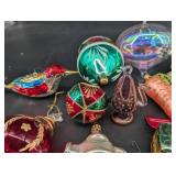 Glass Christmas Ornament Mixed Lot Birds & Figurals