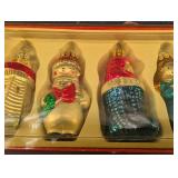 Glass Christmas Ornament Set (Lot of 5)