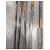 Vintage African Painted Shield & Spear Mixed Lot
