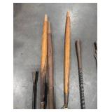 Vintage African Painted Shield & Spear Mixed Lot