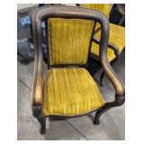 Pair of Curved Armchairs With Upholstered Seats