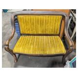 Pair of Curved Armchairs With Upholstered Seats