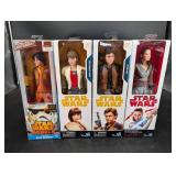 Star Wars Figure Set of 4 Ezra Bridger Qi'Ra Han Solo & Rey