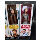 Star Wars Figure Set of 4 Ezra Bridger Qi'Ra Han Solo & Rey