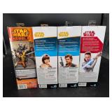 Star Wars Figure Set of 4 Ezra Bridger Qi'Ra Han Solo & Rey