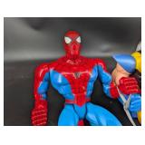 Vintage Marvel Spider-Man & Wolverine Action Figures