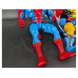 Vintage Marvel Spider-Man & Wolverine Action Figures