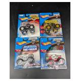 Vintage Hot Wheels Monster Jam 4-Car Set Eradicator, Wolverine, He-Man & American Guardian