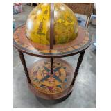 Globe Bar Cabinet Zodiac Map Design