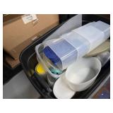 Mixed Plastic Kitchen Storage Container Lot Canisters Bowls Lids Good