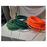 Husky 3/8 Air Hose & 2 Green Utility Hoses Mixed Lot Good Condition 2 garden hoses 1 air hose