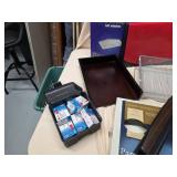 Office Desk Accessories Supply Lot Tray File Stapler Paper Clips Envelopes