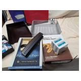 Office Desk Accessories Supply Lot Tray File Stapler Paper Clips Envelopes