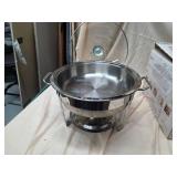 Commercial Chafing Dish 4 Qt Stainless Glass Lid Buffet Server Boxed