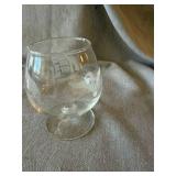 3 Pc Mixed Bar Glassware Lot Etched Snifter Pitcher Tumbler Good
