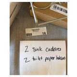 4 Pc Home Organizer Lot Sink Caddies & Toilet Paper Holders Open Box
