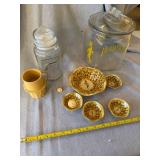 Vintage Planters Mr. Peanut Glass Jars Mug Bowls Advertising Lot