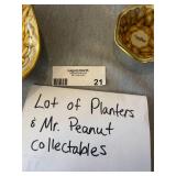Vintage Planters Mr. Peanut Glass Jars Mug Bowls Advertising Lot