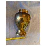 Unbranded Brass Lidded Decorative Urn Ginger Jar 10in Pedestal Base
