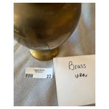 Unbranded Brass Lidded Decorative Urn Ginger Jar 10in Pedestal Base