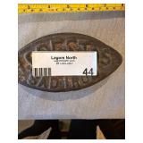 Antique Cast Iron Asbestos Sad Iron Base Pointed Oval 6.5in