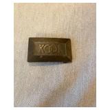 Vintage Kool Cigarettes Advertising Belt Buckle Dark Metal Tobacciana