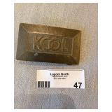 Vintage Kool Cigarettes Advertising Belt Buckle Dark Metal Tobacciana