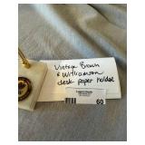 Brown & Williamson Tobacco Marble Desk Paper Clip Holder Vintage