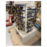 Commercial Rotary Key Blank Display Rack w/Mixed Locksmith Inventory