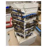 Commercial Rotary Key Blank Display Rack w/Mixed Locksmith Inventory