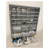38-Drawer Wall Mount Parts Organizer Cabinet w/ Couplers & Hardware